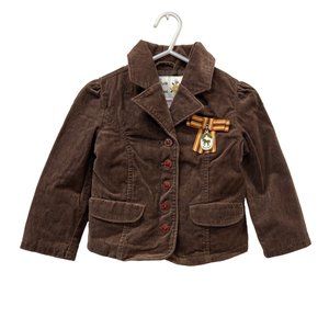 Vintage Gimboree Clothes Horse Brown Jacket Girls 3